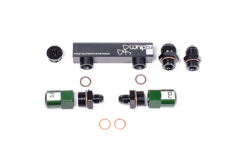 compare product Radium Engineering Bosch Pumps 4 Port Manifold Reuses Check Valves - Universal