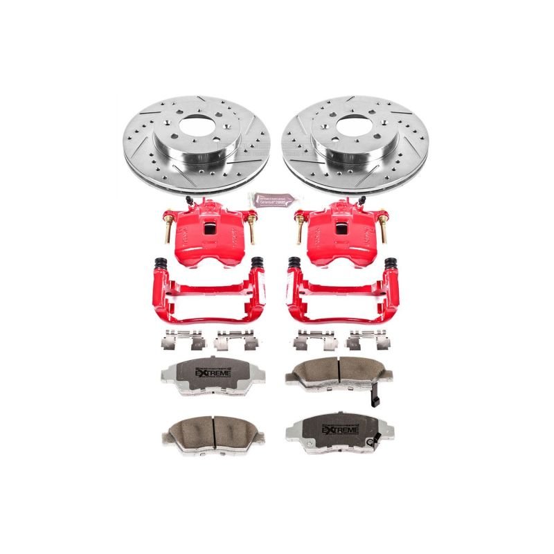Power Stop 03 - 05 Honda Civic Front Z26 Street Warrior Brake Kit w/Calipers - My Store