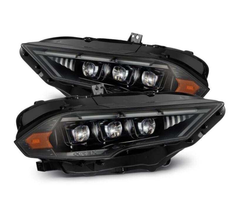 AlphaRex 18 - 20 Ford Mustang NOVA LED Proj Headlights Alpha - Black w/Activ Light/Seq Signal/Switch DRL - My Store