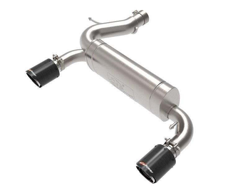 aFe Vulcan 3in 304 SS Axle - Back Exhaust 2021 Ford Bronco L4 - 2.3L (t)/V6 - 2.7L (tt) w/ Carbon Tips - My Store