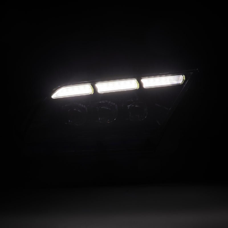 AlphaRex 13 - 14 Ford Mustang NOVA LED Proj Headlights Alpha - Blk w/Actv Light & Seq.Sig / SB DRL - My Store