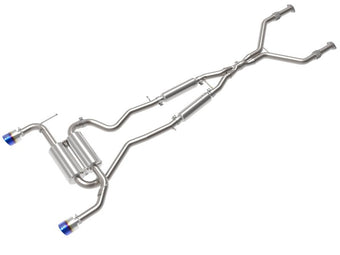 compare product aFe 14-15 Infiniti Q50 V6 3.7L Takeda 2-1/2in 304 SS Cat-Back Exhaust System w/ Blue Flame Tips