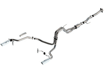 compare product Borla F-150 2021 5.0L 2dr RC SB (122.8 WB) XL/XLT 3/2.25 SRE Cat-Back ATAK Chrome Tips