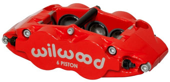 compare product Wilwood Caliper-Forged Narrow Superlite 6R-R/H 1.75/1.25/1.25in Pistons 1.10in Rotor - Red
