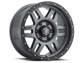 compare product ICON Six Speed 17x8.5 6x5.5 0mm Offset 4.75in BS 108mm Bore Titanium Wheel
