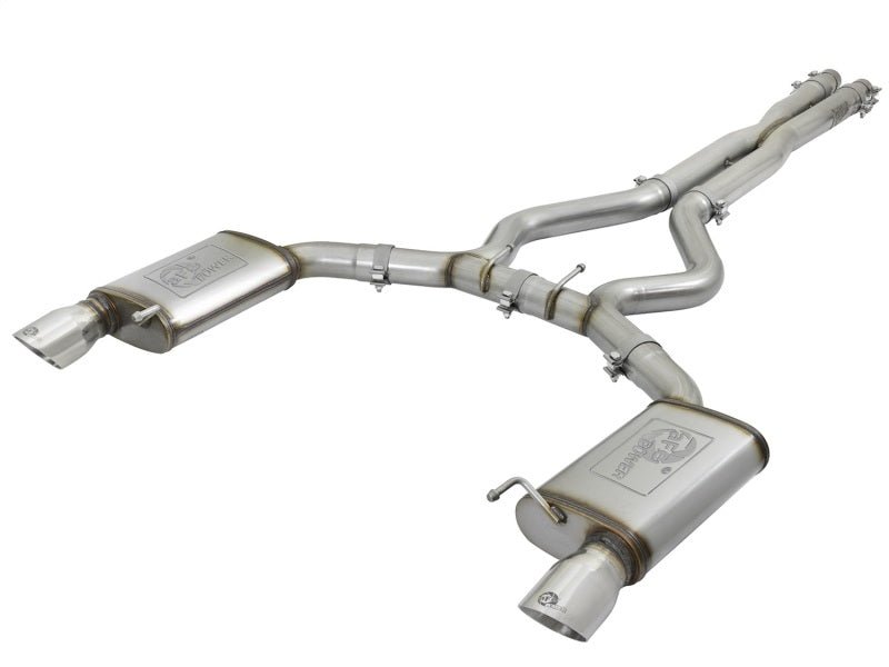 aFe MACHForce XP 3in 304 SS Cat - Back Exhausts w/ Polished Tips 15 - 17 Ford Mustang GT V8 - 5.0L/V6 - 3.7L - My Store