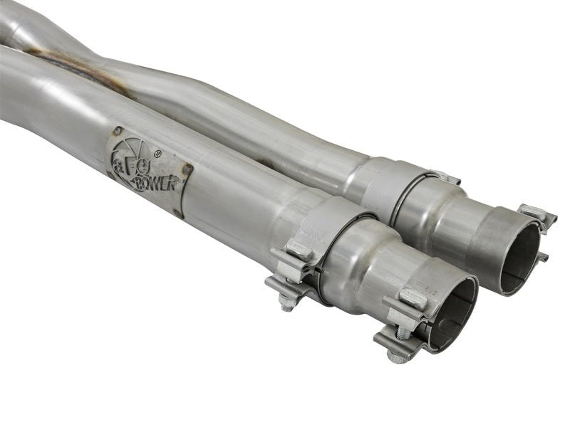 aFe MACHForce XP 3in 304 SS Cat - Back Exhausts w/ Polished Tips 15 - 17 Ford Mustang GT V8 - 5.0L/V6 - 3.7L - My Store