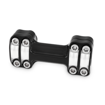 compare product Burly Brand Reaper Riser Clamp 1-1/2in Tall for 1in Bar, One Piece - Black Machined