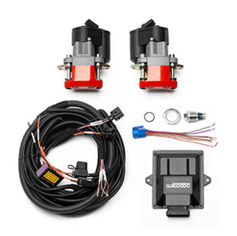 compare product Wilwood Electronic Parking Brake Rear Retrofit Kit - 0.810in Rotor w/ Red Caliper