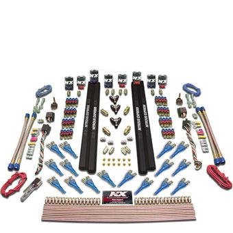 compare product Nitrous Express Shark Dual Stage /Gas 16 Nozzles (200-1200HP) 8 Solenoids Nitrous Kit w/o Bottle