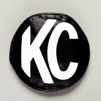 compare product KC HiLiTES 6in. Round Soft Cover (Pair) - Black w/White KC Logo
