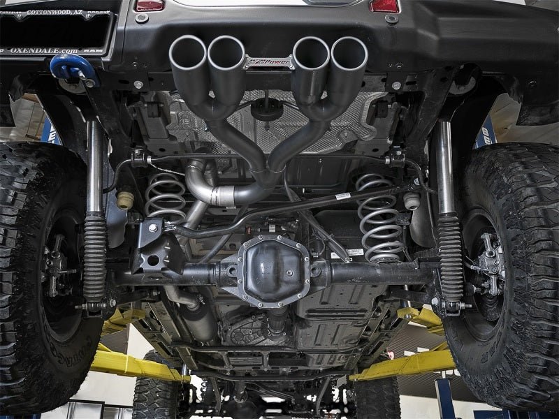 aFe Rebel Series 2.5in. 304 SS C/B Exhaust System 2018 Jeep Wrangler (JL) V6 - 3.6L - Black Tip - My Store
