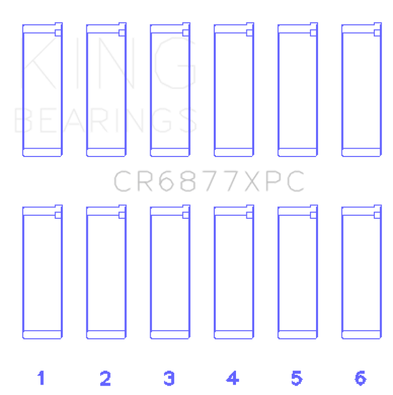 King Engine Bearings BMW S54B32 3.2L Coated Performance Rod Bearing Set of 6 (Size 0.5) - My Store