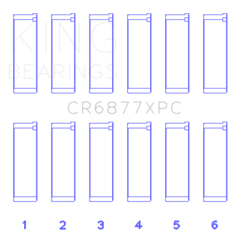 compare product King Engine Bearings BMW S54B32 3.2L Coated Performance Rod Bearing Set of 6 (Size 0.5)