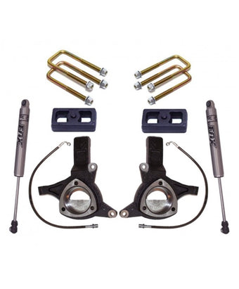 compare product MaxTrac 07-16 GM C1500 2WD w/Cast Steel Susp. 4.5in/2in MaxPro Elite Spindle Lift Kit w/FOX Shocks