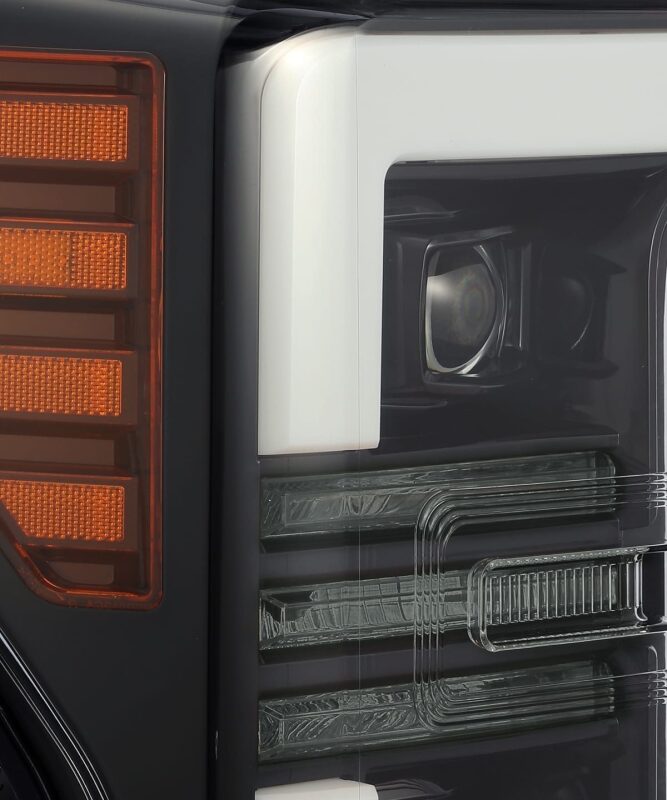 AlphaRex 17 - 19 Ford F - 250 SD PRO - Series Proj Headlights Plank Style Black w/Activ Light/Seq Signal - My Store