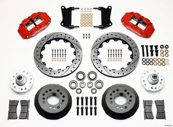 compare product Wilwood Narrow Superlite 6R Front Hub Kit 12.88in Drill Red 67-69 Camaro 64-72 Nova Chevelle