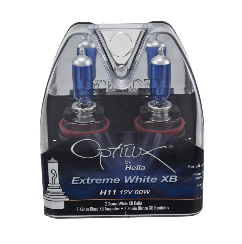 Hella Optilux XB Extreme Type H11 12V 80W Blue Bulbs - Pair - My Store