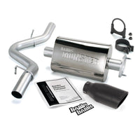 Banks Power 04 - 06 Jeep 4.0L Wrangler Unlimited Monster Exhaust Sys - SS Single Exhaust w/ Black Tip - My Store