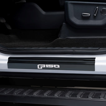compare product Putco 15-20 Ford F-150 - SuperCrew w/ F-150 Etching (4pcs) Black Platinum Door Sills