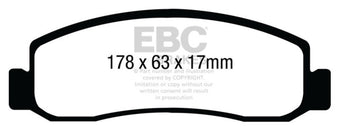 compare product EBC 11 Ford F250 (inc Super Duty) 6.2 (2WD) Greenstuff Front Brake Pads