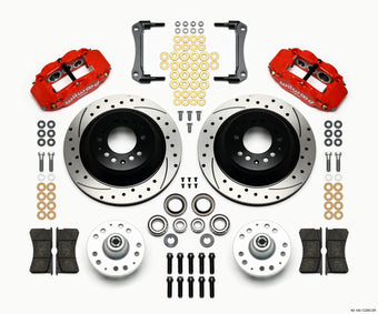 compare product Wilwood Narrow Superlite 6R Front Hub & 1PC Rtr Kit 12.88in Drilled -Red 79-81 Camaro
