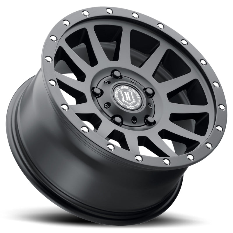 ICON Compression 17x8.5 5x150 25mm Offset 5.75in BS 110.1mm Bore Satin Black Wheel - My Store