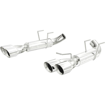 compare product MagnaFlow 12 Ford Mustang V8 5.0L Dual Split Rear Exit Axle-Back Stainless Cat Back Perf Exhaust