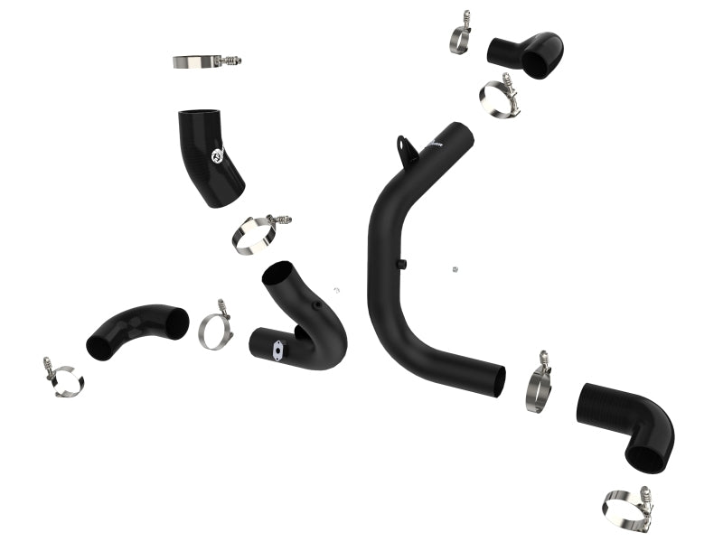 aFe BladeRunner 15 - 20 VW GTI (MKVII) L4 - 2.0L (t) Aluminum Hot and Cold Charge Pipe Kit Black - My Store
