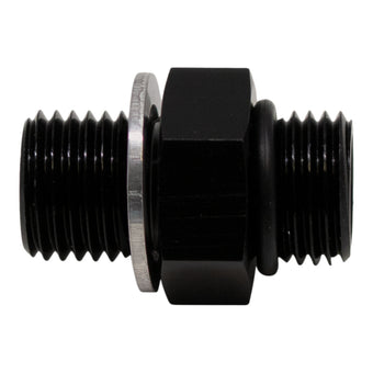 compare product DeatschWerks 8AN ORB Male to M18 X 1.5 Metric Male (Incl O-Ring and Washer) - Anodized Matte Black