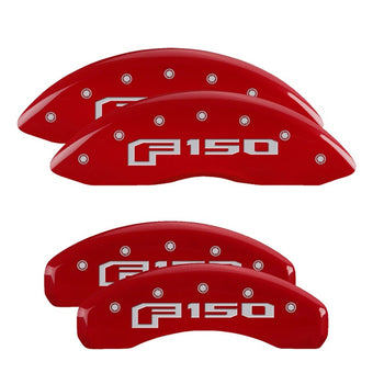 compare product MGP 4 Caliper Covers Engraved Front & Rear 2015 Ford F-150 Red Finish Silver Characters