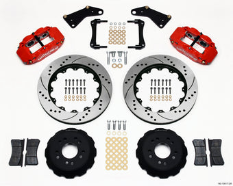 compare product Wilwood Narrow Superlite 6R Front Hat Kit 14.00in Drill Red 65-82 Corvette C2/C3