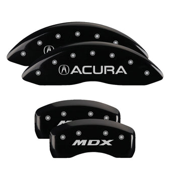 compare product MGP 4 Caliper Covers Engraved Front Acura Engraved Rear MDX Black finish silver ch
