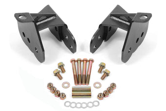 compare product BMR 64-72 Chevy Chevelle Rear Control Arm Relocation Brackets - Black Hammertone