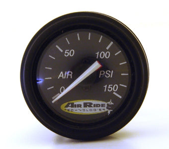 compare product Ridetech Air Pressure Gauge Dual Needle Black Face 150psi w/ Fittings