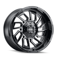 Mayhem 8111 Flywheel 20x9 / 5x127 BP / 0mm Offset / 87.1mm Hub Black w/ Milled Spokes Wheel - My Store