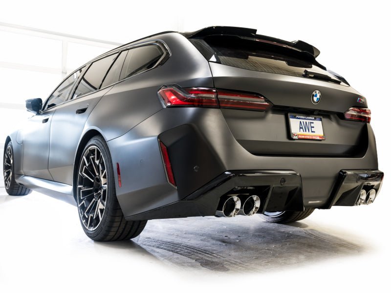 AWE Tuning BMW G90/G99 M5 Track Edition Cat - Back Exhaust - Chrome Silver Tips - My Store