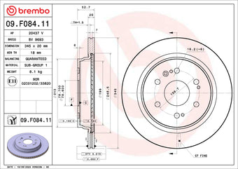 compare product Brembo OE 21-22 Cadillac Escalade/2022 GMC Sierra 1500/21-22 Yukon UV Coated Brake Disc - Rear