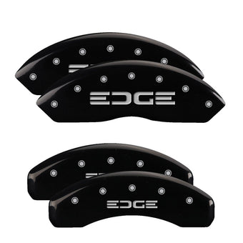compare product MGP 4 Caliper Covers Engraved Front & Rear Edge Black finish silver ch