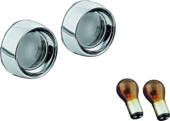 compare product Kuryakyn Deep Dish Bezels With Smoke Lenses Red Light