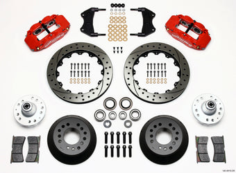compare product Wilwood Narrow Superlite 6R Front Hub Kit 12.88in Drill Red WWE ProSpindle