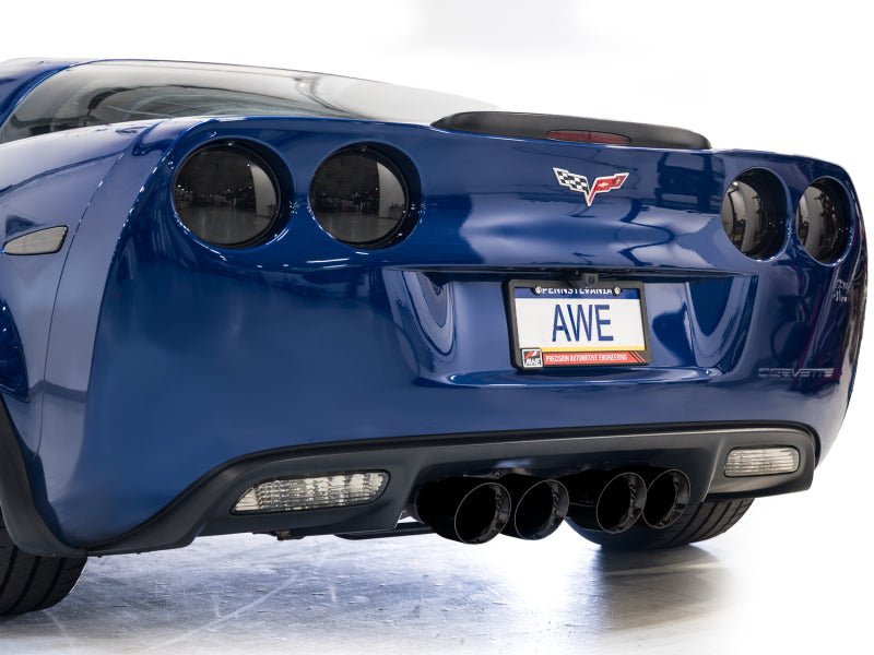 AWE Tuning C6 Chevrolet Corvette Z06/ZR1 Track Edition Axle - Back Exhaust w/ Diamond Black Tips - My Store
