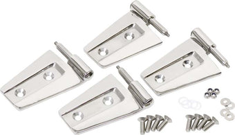 compare product Kentrol 07-18 Jeep Wrangler JK Door Hinge Set 4 Pieces 2 Door - Polished Silver