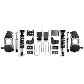 compare product QA1 21-25 Ford F150 4WD Single Adjustable Lowering Kit w/ Spindles - 3.5-5.5in