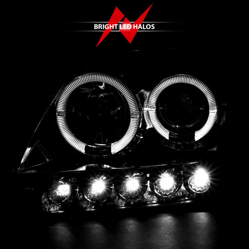 ANZO 1997.5 - 2003 Ford F - 150 Projector Headlights w/ Halo and LED Chrome 1pc - My Store