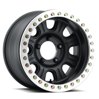 compare product Raceline RT231 Monster 17x9.5in/8x165.1 BP/-32mm Offset/130.81mm Bore BLK & MACH Ring Beadlock Wheel