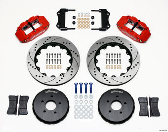 compare product Wilwood Narrow Superlite 6R Front Hat Kit 14.00in Drill Red Nissan 350Z/Fiti G35