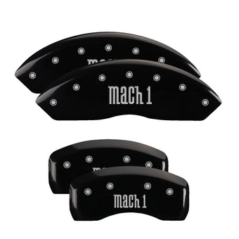compare product MGP 4 Caliper Covers Engraved Front & Rear Mach 1 Black finish silver ch