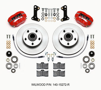 compare product Wilwood Forged Dynalite-M Front Kit 11.00in 1 PC Rotor&Hub Red 67-69 Camaro 64-72 Nova Chevelle