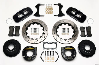 compare product Wilwood AERO4 Rear P-Brake Kit 14.00in Drilled 58-64 Olds/Pontiac Ends 2.81in Offset